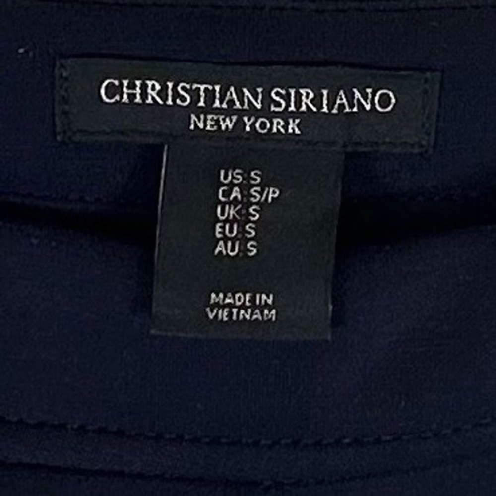 Christian Siriano New York Navy Sailor Button High Rise Straight Leg Pants S - Picture 3 of 11